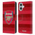 Arsenal FC Crest 2 Training Red Leather Book Wallet Case Cover For Apple iPhone 16
