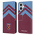West Ham United FC Crest Graphics Arrowhead Lines Leather Book Wallet Case Cover For Apple iPhone 16