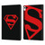Superman DC Comics Logos Black And Red Leather Book Wallet Case Cover For Apple iPad Air 13 2024