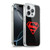 Superman DC Comics Logos Black And Red Soft Gel Case for Apple iPhone 16 Pro & MagSafe