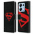 Superman DC Comics Logos Black And Red Leather Book Wallet Case Cover For Xiaomi Redmi Note 13/13 Pro 5G