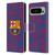 FC Barcelona Crest Patterns Glitch Leather Book Wallet Case Cover For Google Pixel 9 Pro XL