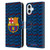 FC Barcelona Crest Patterns Barca Leather Book Wallet Case Cover For Apple iPhone 16 Plus