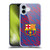 FC Barcelona Crest Patterns Glitch Soft Gel Case for Apple iPhone 16 Plus