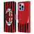 AC Milan 2024/25 Crest Kit Home Leather Book Wallet Case Cover For Apple iPhone 14 Pro Max