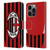 AC Milan 2024/25 Crest Kit Home Leather Book Wallet Case Cover For Apple iPhone 14 Pro