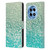 Monika Strigel Glitter Collection Mint Leather Book Wallet Case Cover For OnePlus 12R