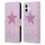 Monika Strigel Glitter Star Pastel Pink Leather Book Wallet Case Cover For Apple iPhone 16 Plus