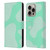 Grace Illustration Cow Prints Mint Green Leather Book Wallet Case Cover For Apple iPhone 16 Pro
