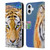 Aimee Stewart Animals Tiger Lily Leather Book Wallet Case Cover For Apple iPhone 16 Plus