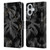 LebensArt Elegance in Black Deep Monstera Leather Book Wallet Case Cover For Apple iPhone 16