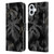 LebensArt Elegance in Black Deep Monstera Leather Book Wallet Case Cover For Apple iPhone 16 Plus