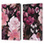 Anis Illustration Graphics Floral Chaos Dark Pink Leather Book Wallet Case Cover For Apple iPad Pro 11 M4 2024