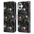 Anis Illustration Graphics Dark Flowers Leather Book Wallet Case Cover For Apple iPhone 16 Plus