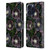 Anis Illustration Graphics Dark Flowers Leather Book Wallet Case Cover For Apple iPhone 16 Pro Max