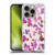 Anis Illustration Mix Pattern Soft Feminine Pink Flowers Soft Gel Case for Apple iPhone 16 Pro