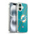 NFL Miami Dolphins Logo Stripes Soft Gel Case for Apple iPhone 16 Plus