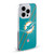 NFL Miami Dolphins Logo Stripes Soft Gel Case for Apple iPhone 16 Pro