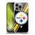 NFL Pittsburgh Steelers Logo Stripes Soft Gel Case for Apple iPhone 16 Pro Max