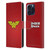 Wonder Woman DC Comics Logos Classic Leather Book Wallet Case Cover For Apple iPhone 16 Pro Max