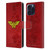 Wonder Woman DC Comics Logos Distressed Leather Book Wallet Case Cover For Apple iPhone 16 Pro Max
