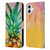 Mai Autumn Paintings Ombre Pineapple Leather Book Wallet Case Cover For Apple iPhone 16 Plus