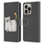 Beth Wilson Doodle Cats 2 Halloween Ghost Leather Book Wallet Case Cover For Apple iPhone 16 Pro