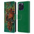 David Lozeau Skeleton Grunge Tiki Towing Leather Book Wallet Case Cover For Apple iPhone 16 Pro Max
