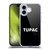 Tupac Shakur Logos Sans Serif Soft Gel Case for Apple iPhone 16