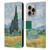 The National Gallery Art A Wheatfield With Cypresses Leather Book Wallet Case Cover For Apple iPhone 16 Pro