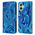 Suzan Lind Marble Blue Leather Book Wallet Case Cover For Apple iPhone 16