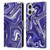 Suzan Lind Marble 2 Dark Violet Leather Book Wallet Case Cover For Apple iPhone 16