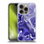 Suzan Lind Marble 2 Dark Violet Soft Gel Case for Apple iPhone 16 Pro