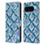 Haley Bush Pattern Painting Blue Diamond Leather Book Wallet Case Cover For Google Pixel 9 / Pixel 9 Pro