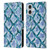 Haley Bush Pattern Painting Blue Diamond Leather Book Wallet Case Cover For Apple iPhone 16
