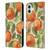 Haley Bush Pattern Painting Orange Splash Leather Book Wallet Case Cover For Apple iPhone 16 Plus