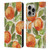 Haley Bush Pattern Painting Orange Splash Leather Book Wallet Case Cover For Apple iPhone 16 Pro