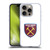 West Ham United FC Crest Full Colour White Soft Gel Case for Apple iPhone 16 Pro