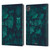 PLdesign Flowers And Leaves Dark Emerald Green Ivy Leather Book Wallet Case Cover For Apple iPad Pro 11 M4 2024