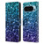 PLdesign Glitter Sparkles Aqua Blue Leather Book Wallet Case Cover For Google Pixel 9 / Pixel 9 Pro