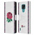 England Rugby Union 2024/25 Crest Kit Home Leather Book Wallet Case Cover For Motorola Moto E7