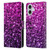 PLdesign Glitter Sparkles Purple Pink Leather Book Wallet Case Cover For Apple iPhone 16