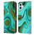 UtArt Malachite Emerald Liquid Gem Leather Book Wallet Case Cover For Apple iPhone 16 Plus