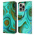 UtArt Malachite Emerald Liquid Gem Leather Book Wallet Case Cover For Apple iPhone 16 Pro