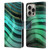 UtArt Malachite Emerald Glitter Gradient Leather Book Wallet Case Cover For Apple iPhone 16 Pro