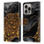 UtArt Wild Cat Marble Dark Gilded Leopard Leather Book Wallet Case Cover For Apple iPhone 16 Pro