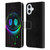 Wumples Cosmic Arts Drip Smiley Leather Book Wallet Case Cover For Apple iPhone 16 Plus