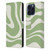 Kierkegaard Design Studio Art Modern Liquid Swirl in Sage Leather Book Wallet Case Cover For Apple iPhone 16 Pro Max