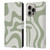 Kierkegaard Design Studio Art Retro Liquid Swirl Sage Green Leather Book Wallet Case Cover For Apple iPhone 16 Pro