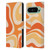 Kierkegaard Design Studio Retro Abstract Patterns Modern Orange Tangerine Swirl Leather Book Wallet Case Cover For Google Pixel 9 Pro XL